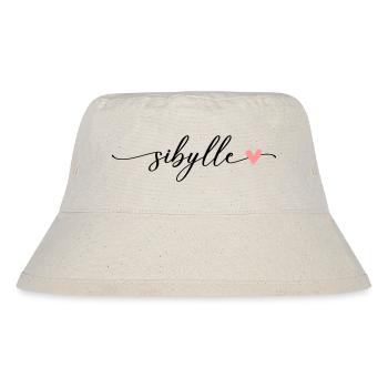 Sibylle Name Calligraphy Font - Stanley/Stella Recycled Bucket Hat - natural - Front