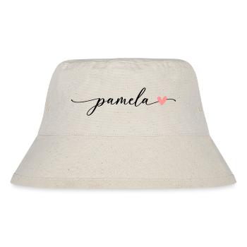 Pamela Name Calligraphy Font - Stanley/Stella Recycled Bucket Hat - natural - Front