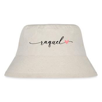 Raquel Name Calligraphy Font - Stanley/Stella Recycled Bucket Hat - natural - Front