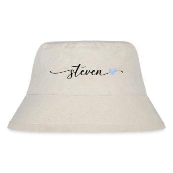Steven Name Kalligrafie Schrift - Stanley/Stella recycelter Bucket Hat - Naturweiß - Vorne