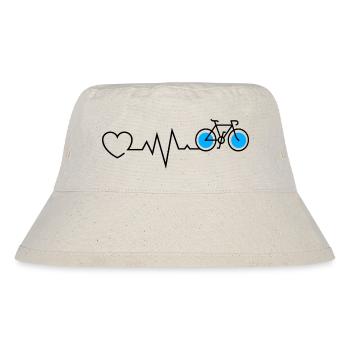Heartbeat Bicycle Cycling - Stanley/Stella Recycled Bucket Hat - natural - Front