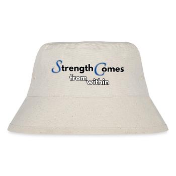 Strength comes from within - Stanley/Stella recycelter Bucket Hat - Naturweiß - Vorne