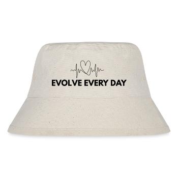 Evolve Every Day Shirt – Growth Mindset Print - Stanley/Stella Recycled Bucket Hat - natural - Front