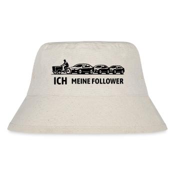 Ich und meine Follower - Lastenrad - Stau - Stanley/Stella recycelter Bucket Hat - Naturweiß - Vorne