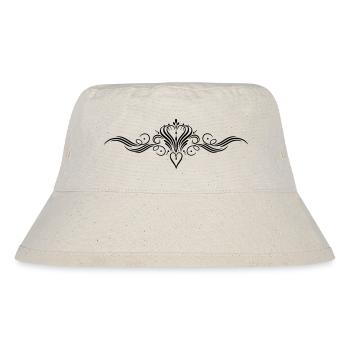 Kalligrafie Herz mit Krone - Stanley/Stella recycelter Bucket Hat - Naturweiß - Vorne