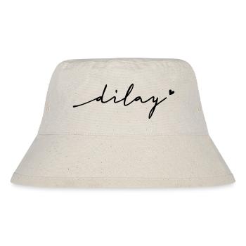 Dilay Schreibschrift Name - Stanley/Stella recycelter Bucket Hat - Naturweiß - Vorne