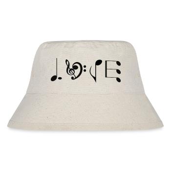 Love Music - Original Gift Idea - Stanley/Stella Recycled Bucket Hat - natural - Front