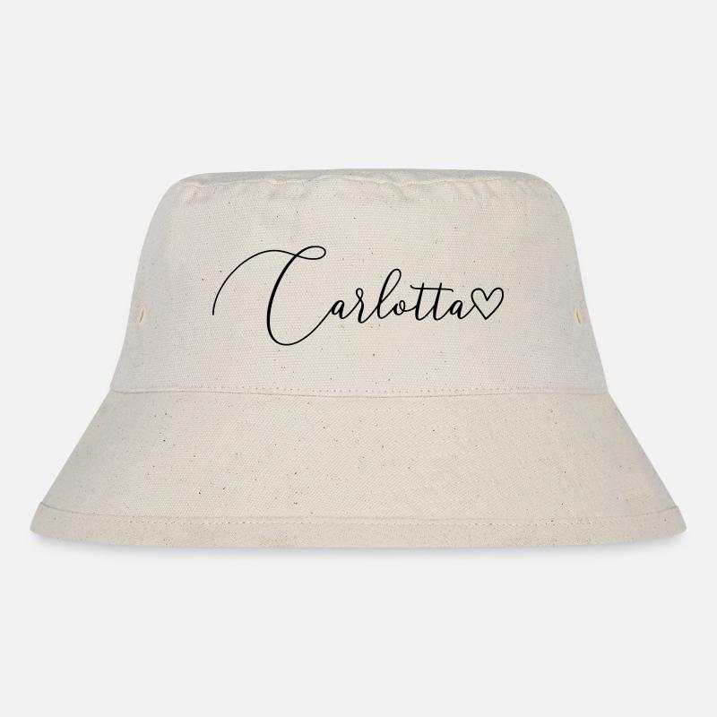 Carlotta Name Vorname Mädchen - Stanley/Stella recycelter Bucket Hat - Naturweiß