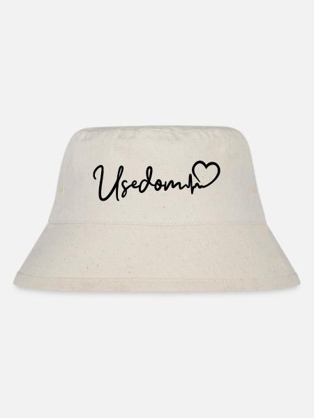 Usedom Herzschlag Ostsee Insel Usedom - Stanley/Stella recycelter Bucket Hat - Naturweiß