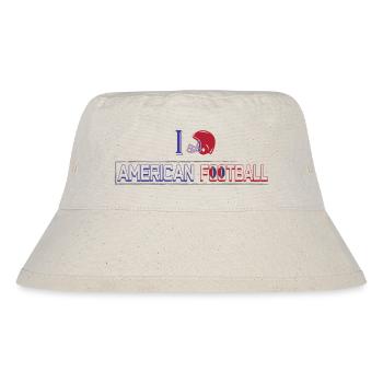 FoundLux, I LOVE AMERICAN FOOTBALL MY HELMET - Stanley/Stella recycelter Bucket Hat - Naturweiß - Vorne