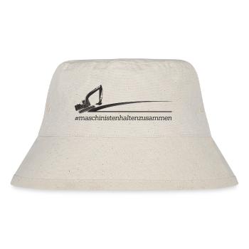 #maschinistenhaltenzusammen - Stanley/Stella recycelter Bucket Hat - Naturweiß - Vorne