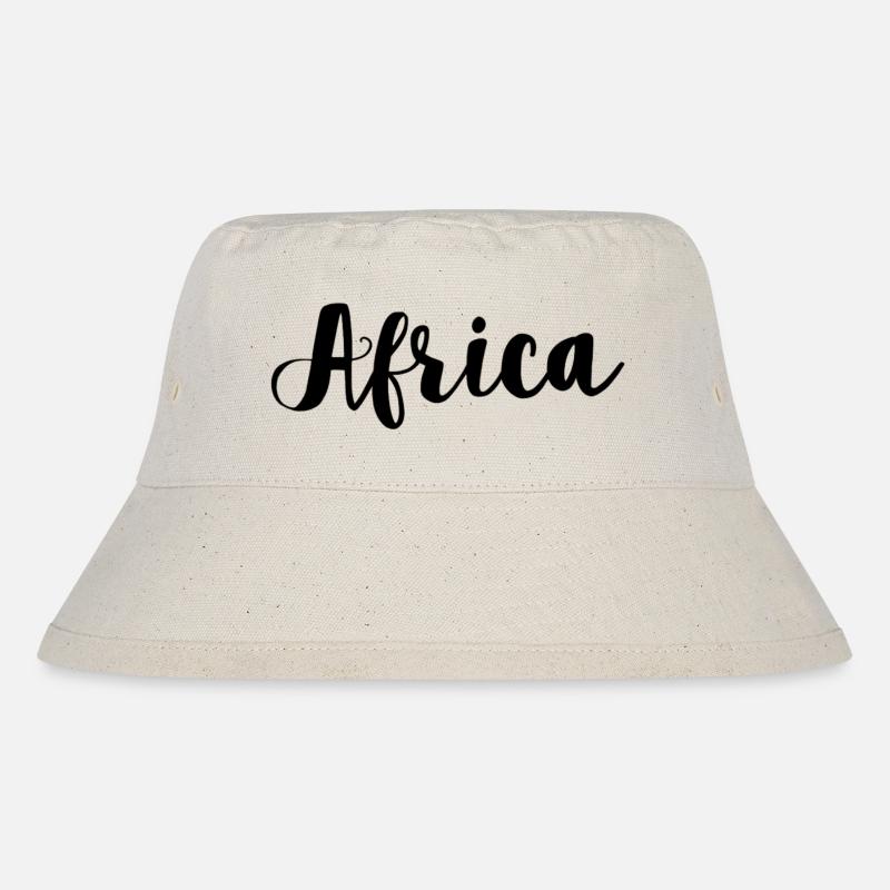 Afrika Schriftzug - Stanley/Stella recycelter Bucket Hat - Naturweiß