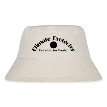 Klimaschutz Statement Climate Protector - Stanley/Stella recycelter Bucket Hat - Naturweiß - Vorne