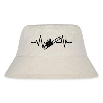 Chainsaw Heartbeat Lumberjack Lumberjack - Stanley/Stella Recycled Bucket Hat - natural - Front