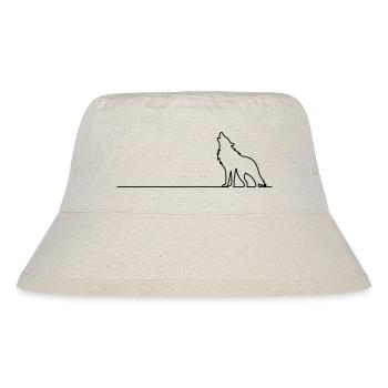 Wolf Outline - Stanley/Stella Recycled Bucket Hat - natural - Front