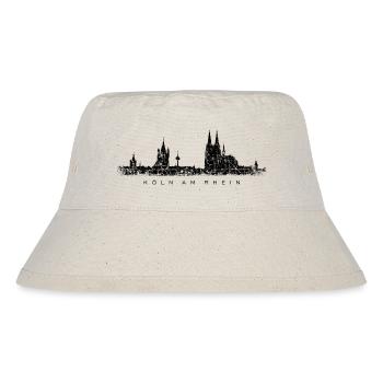 Köln am Rhein Kölner Skyline (Vintage Schwarz) - Stanley/Stella recycelter Bucket Hat - Naturweiß - Vorne