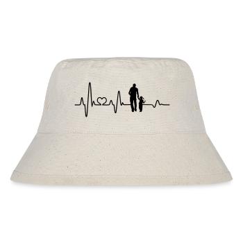 Bester Papa Vater Tochter Hand in Hand Herzschlag - Stanley/Stella recycelter Bucket Hat - Naturweiß - Vorne