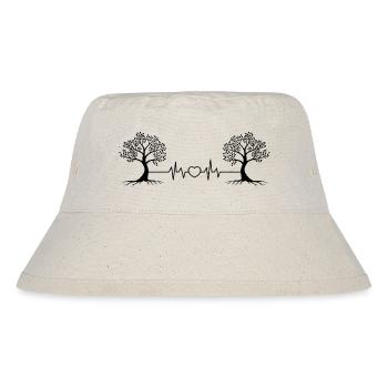 Herzschlag Bäume Baum Wurzel Wald Natur Naturliebe - Stanley/Stella recycelter Bucket Hat - Naturweiß - Vorne