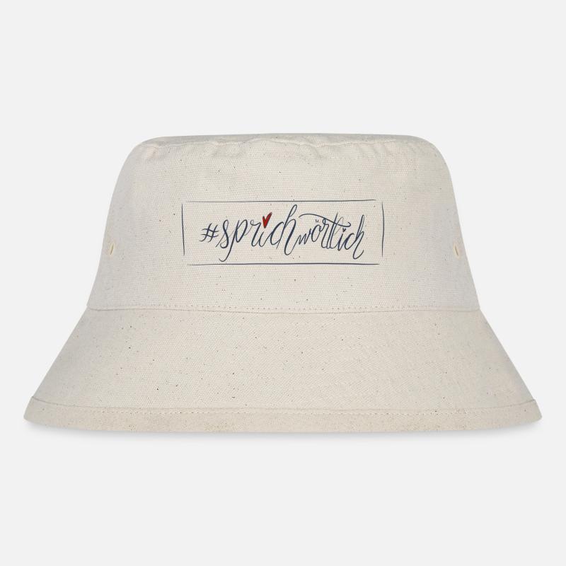 sprichwörtlich Logo - Stanley/Stella recycelter Bucket Hat - Naturweiß