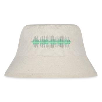 Schallwellen Musikwelle Vintage Retro DJ Herz Scheibe - Stanley/Stella recycelter Bucket Hat - Naturweiß - Vorne