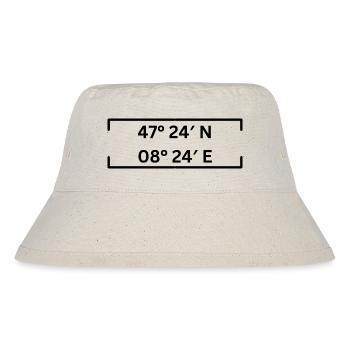 Koordinaten Dietikon Zürich Minimalistisch - Stanley/Stella recycelter Bucket Hat - Naturweiß - Vorne