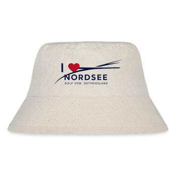 Ich liebe die Nordsee ... Golf von Ostfriesland - Stanley/Stella recycelter Bucket Hat - Naturweiß - Vorne