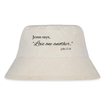 Aimez-vous les uns les autres – T-shirt de la foi chrétienne - Bob recyclé Stanley/Stella - blanc naturel - Devant