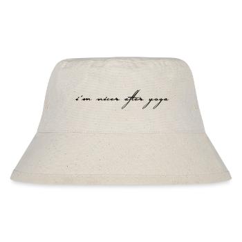 Yoga Shirt / I´m nicer after yoga - Stanley/Stella recycelter Bucket Hat - Naturweiß - Vorne