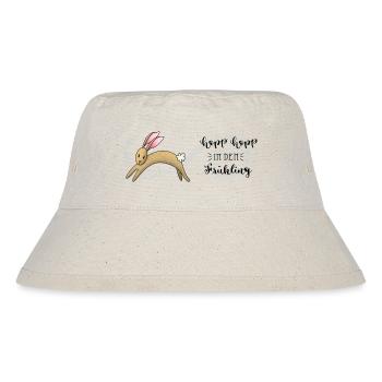 Hopp Hopp in den Frühling - Stanley/Stella recycelter Bucket Hat - Naturweiß - Vorne
