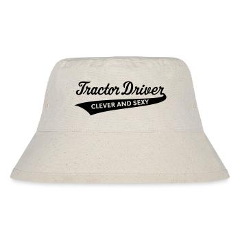 Traktorfahrer – Clever Und Sexy (Farmer / B) - Stanley/Stella recycelter Bucket Hat - Naturweiß - Vorne