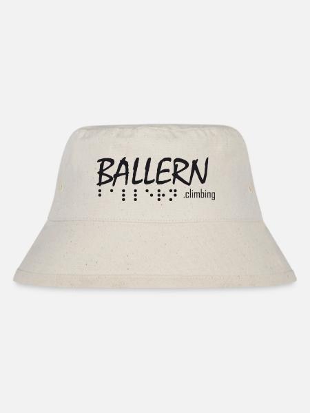 logo schwarz - Stanley/Stella recycelter Bucket Hat - Naturweiß