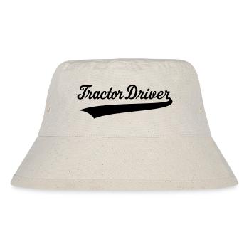 Traktorfahrer – Beschriftung (Farmer / Schwarz) - Stanley/Stella recycelter Bucket Hat - Naturweiß - Vorne