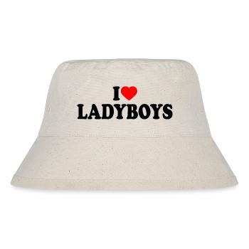 I love ladyboys - Stanley/Stella recycelter Bucket Hat - Naturweiß - Vorne