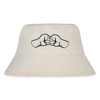 2 Bro Fist clenched fists friends team greeting - Stanley/Stella Recycled Bucket Hat - natural - Front