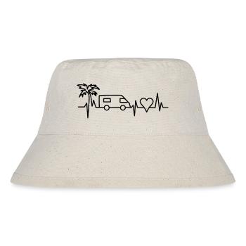 Mein Herz schlägt für Camper Van Leben - Stanley/Stella recycelter Bucket Hat - Naturweiß - Vorne