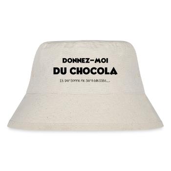 Donnez moi du chocolat personne ne sera blessé - Bob recyclé Stanley/Stella - blanc naturel - Devant
