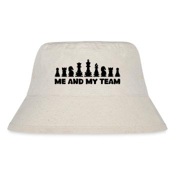 Schach coole Sprüche Team Schachfiguren Logo - Stanley/Stella recycelter Bucket Hat - Naturweiß - Vorne