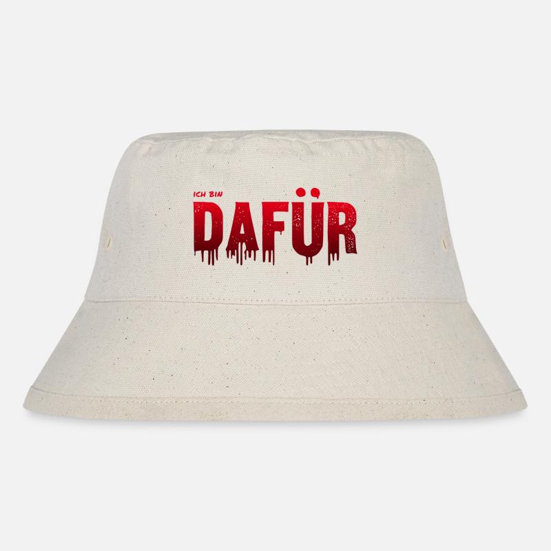 Ich bin dafür - positive rote Typografie - Stanley/Stella recycelter Bucket Hat - Naturweiß
