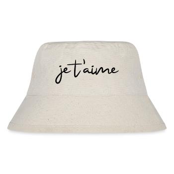 je t'aime - Stanley/Stella recycelter Bucket Hat - Naturweiß - Vorne