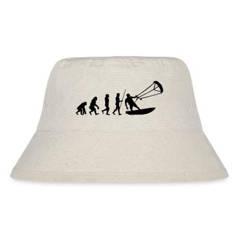 Kitesurfing Geschenkidee Wassersport Spass - Stanley/Stella recycelter Bucket Hat - Naturweiß - Vorne