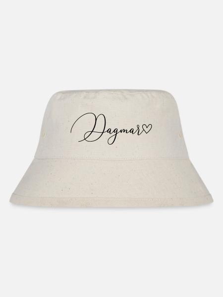 Dagmar Name Vorname Mädchen - Stanley/Stella recycelter Bucket Hat - Naturweiß