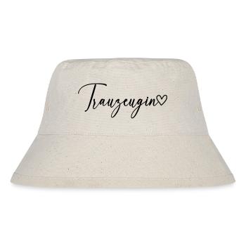 Trauzeugin Schrift - Stanley/Stella recycelter Bucket Hat - Naturweiß - Vorne