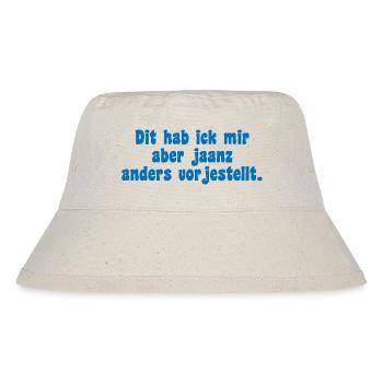 Berliner Icke Spruch - Stanley/Stella recycelter Bucket Hat - Naturweiß - Vorne