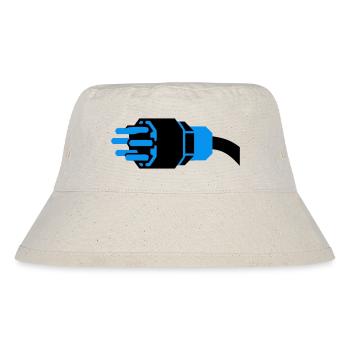 Starkstrom Stecker Elektriker - Stanley/Stella recycelter Bucket Hat - Naturweiß - Vorne