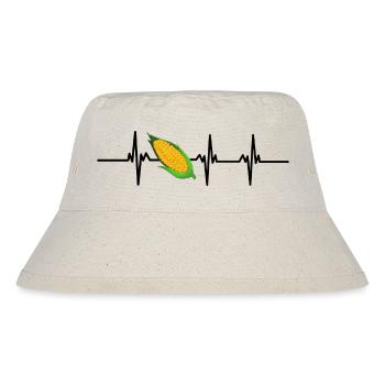 Herzschlag Mais - Stanley/Stella recycelter Bucket Hat - Naturweiß - Vorne