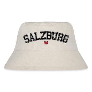 Salzburg Herz Schrift - Stanley/Stella recycelter Bucket Hat - Naturweiß - Vorne