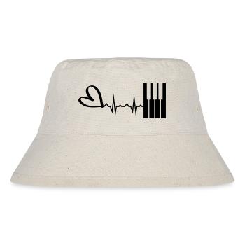 Klavier Musik Instrument - Stanley/Stella recycelter Bucket Hat - Naturweiß - Vorne