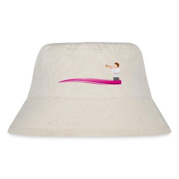 Musiker TROMPETER auf Welle - Textvorlage - Stanley/Stella recycelter Bucket Hat - Naturweiß - Vorne