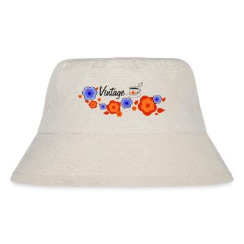 Motif floral vintage - Bob recyclé Stanley/Stella - blanc naturel - Devant