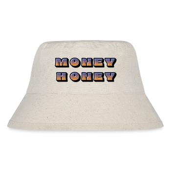 Geld Honig Farbverlauf Retro - Stanley/Stella recycelter Bucket Hat - Naturweiß - Vorne